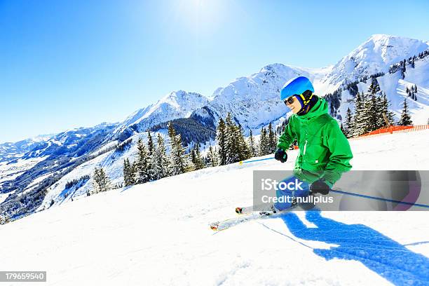 Skiing Teenager Stock Photo - Download Image Now - Activity, Adolescence, Adult