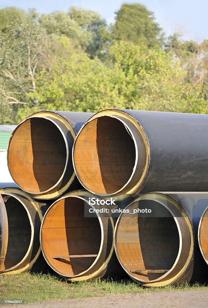 Steel pipe con isolamento termico - Foto stock royalty-free di Acciaio
