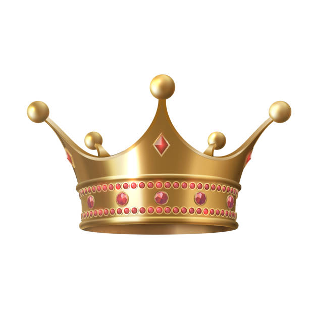 istock Realistic royal crown decorated with precious stones. Symbol of royal power. 1796637992