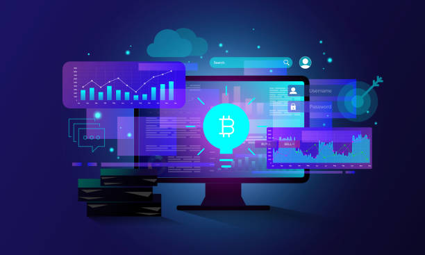 istock Laptop technology background image, financial graph concept, stock market and customer data analysis 1796649155