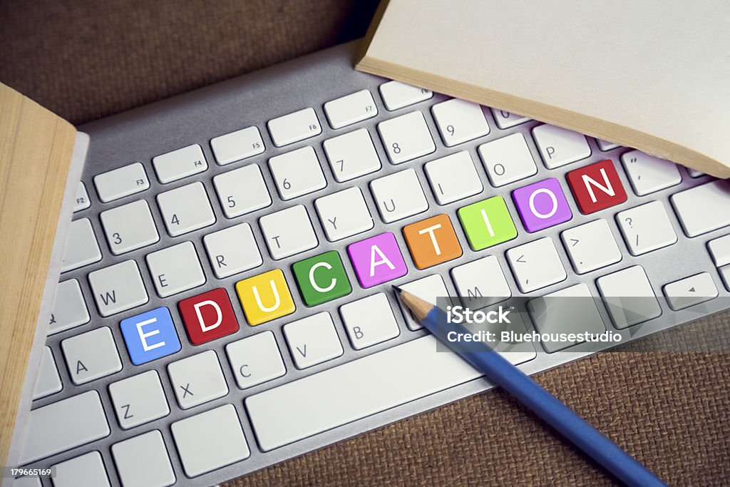 Bildung-Tastatur - Lizenzfrei Akademisches Lernen Stock-Foto