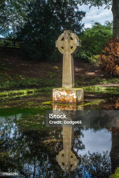 Celtic Cross Reflection Stock Photo - Download Image Now - Celtic Style, Celtic Cross, Reflection