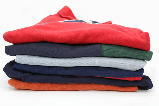 istock Stacked polo shirts 179665784