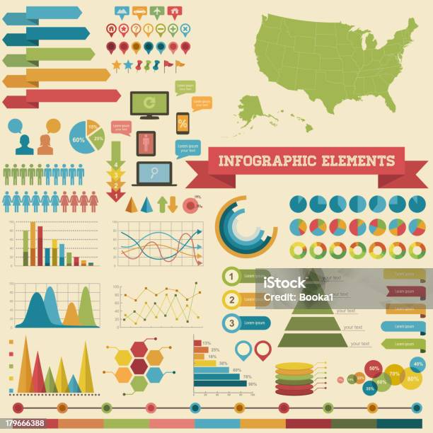 インフォグラフィック要素 - アメリカ合衆国のベクターアート素材や画像を多数ご用意 - アメリカ合衆国, インフォグラフィック, パーセント記号