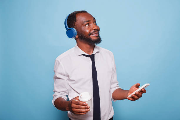istock Joyful Man Streaming Music To Headset 1796668340