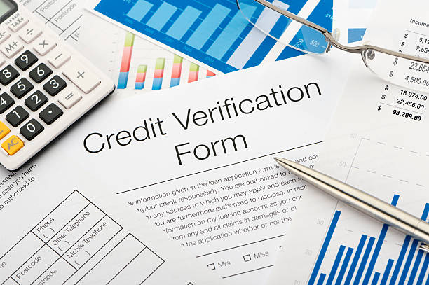 istock Close up of a credit verification form 179667974