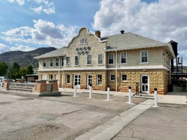 Facade of the Northern Nevada Railroad Museum in Ely, Nevada, USA