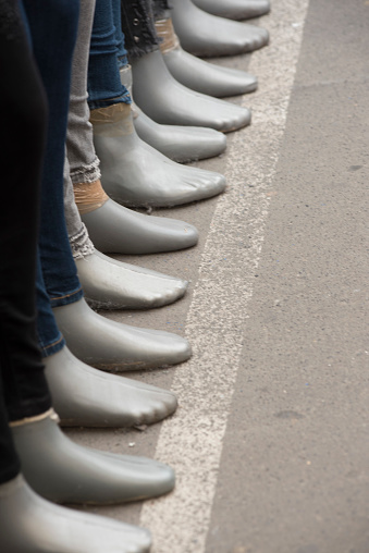 person standing on the feet, standpoint or point of view