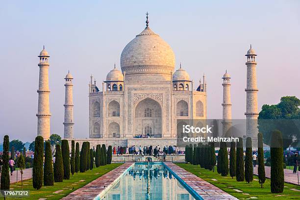 Taj Mahal In Sunrise Light Agra India Stock Photo - Download Image Now - Agra, Architectural Dome, Architecture