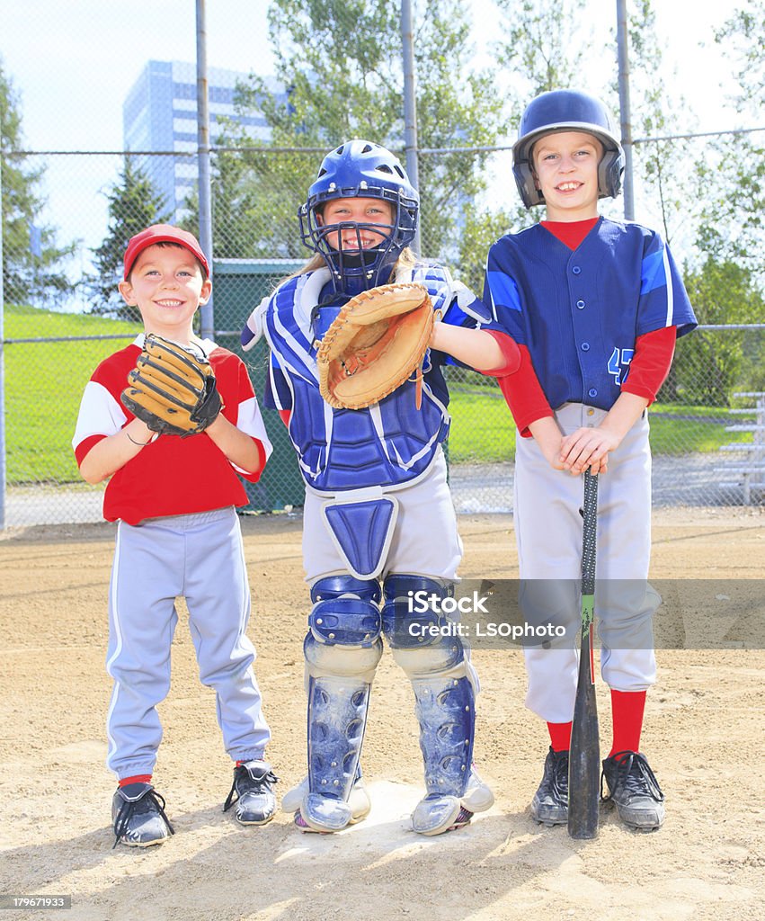 Equipe de beisebol-criança - Foto de stock de Beisebol royalty-free