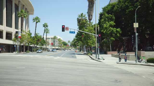 Grand Avenue in Downtown Los Angeles, California, US