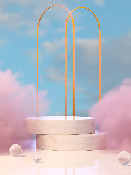 istock Podium stand scene for product placement 1796749697