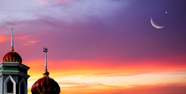 istock Mosque Dome Scescent Moon Star Sky Night Israa Mecca Mohammed Ramadan Isra Sheikh Ramadan Grand Uae Arab Islamic Emirates Architecture Mubarak Zayed Kareem Greeting Abu Eid Uae Masjid Ramadhan. 1796753398