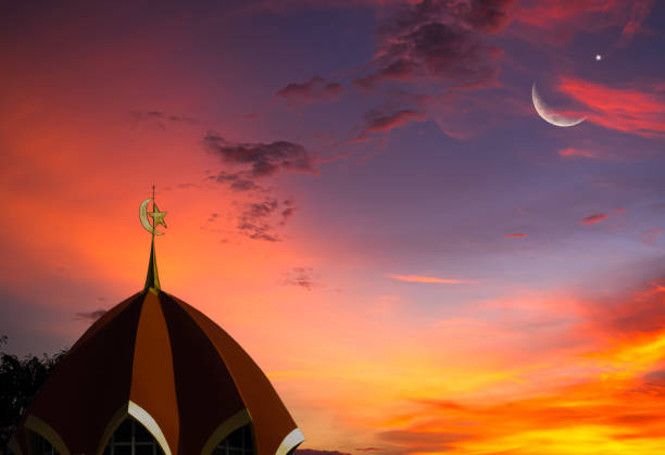 istock Mosque Dome Scescent Moon Star Sky Night Israa Mecca Mohammed Ramadan Isra Sheikh Ramadan Grand Uae Arab Islamic Emirates Architecture Mubarak Zayed Kareem Greeting Abu Eid Uae Masjid Ramadhan. 1796753399