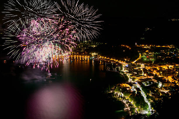istock Fireworks in the bay of Garda 179676419