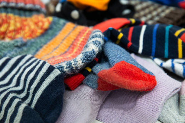 istock Pile of mismatched colored socks 1796764196