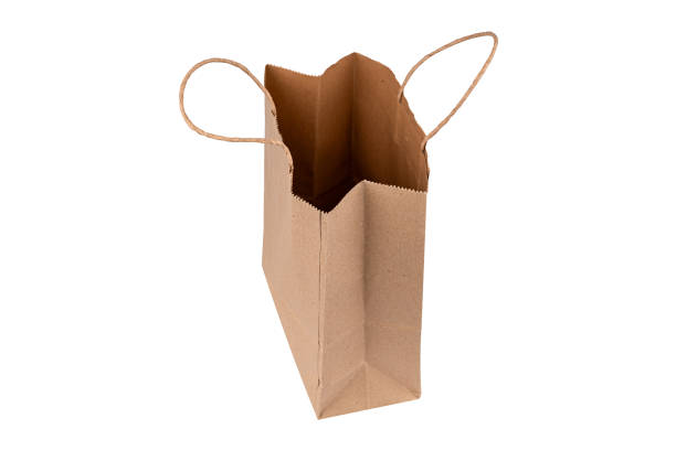 istock Recycled paper bag isolated on white background. 1796765274