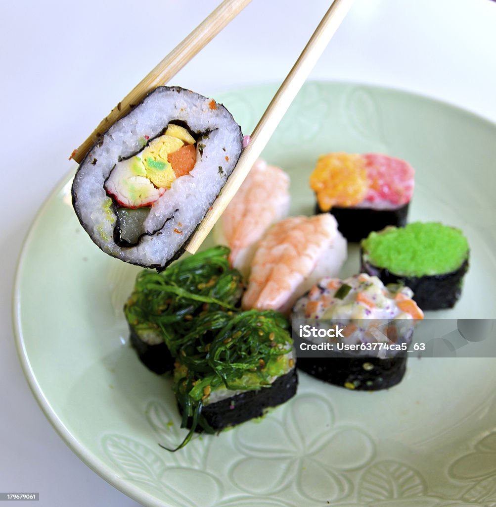 Sushi Japanisches Essen - Lizenzfrei Abnehmen Stock-Foto