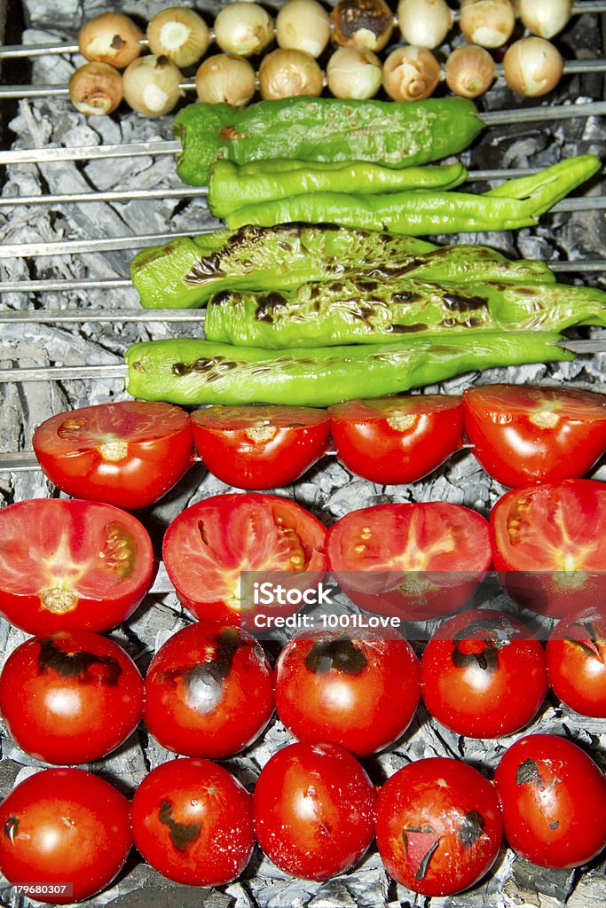 Vegetables On the barbecue Barbecue Grill Stock Photo