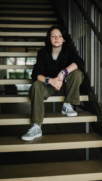 istock Transgender non binary teenager in portrait looking at the camera 1796804515