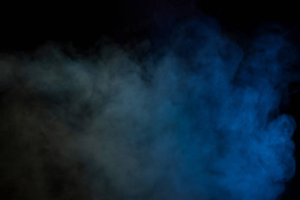 istock Blue and purple steam on a black background. 1796827206