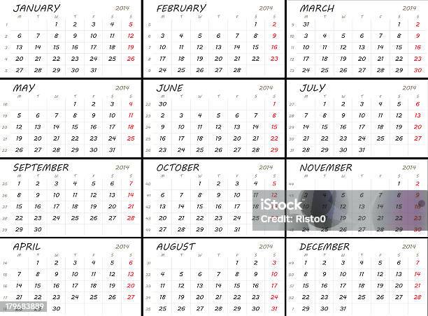 無地の 2014 年のカレンダーテンプレート - 2014年のストックフォトや画像を多数ご用意 - 2014年, カレンダー, テンプレート