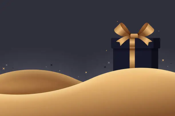 Vector illustration of Holiday Gift Box Background
