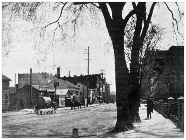 istock Antique image of Hampden County, Massachusetts: Springfield, Main Street 1796859876
