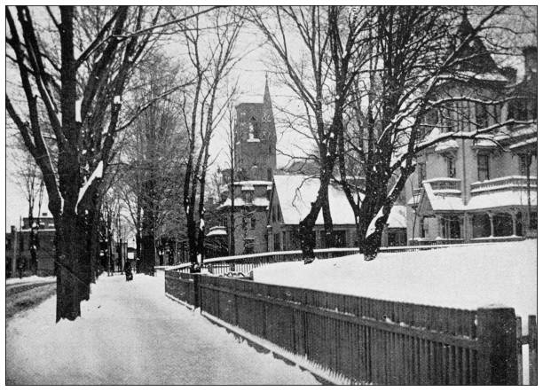 istock Antique image of Hampden County, Massachusetts: Springfield, Chestnut Street 1796861000