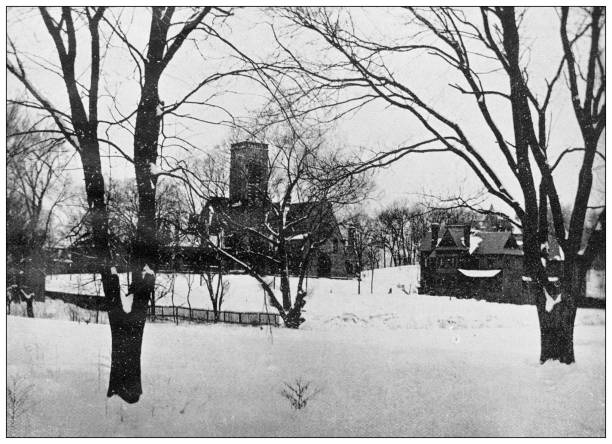 istock Antique image of Hampden County, Massachusetts: Springfield, Memorial Church 1796865406