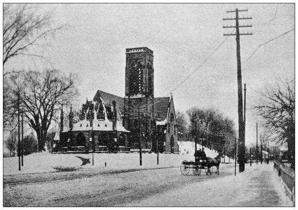 istock Antique image of Hampden County, Massachusetts: Springfield, Memorial Church 1796865997