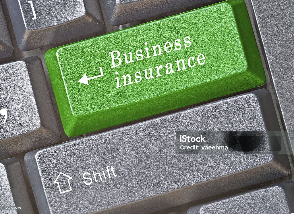 Hot key for business insurance Assistance Stock Photo