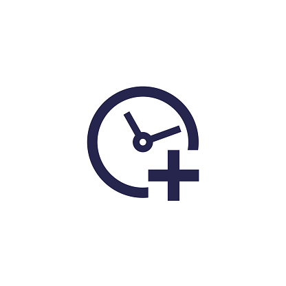 overtime icon, working time vector sign