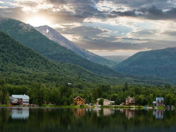 istock Sunset upon Reflection Lake Alaska 1796954962