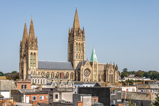 Truro Cathedral towers above city centre