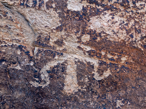 Ancient Vernal style petroglyph. Fremont Culture, Utah.