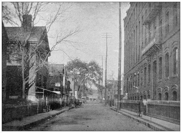 istock Antique image of Hampden County, Massachusetts: Springfield, Willow street 1796976467
