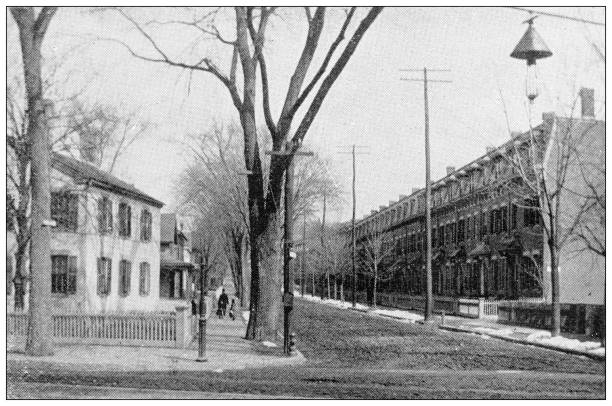 istock Antique image of Hampden County, Massachusetts: Springfield, Central Street 1796979095