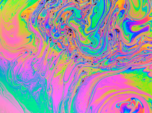 istock Rainbow colors created by soap, bubble, or oil makes 179697922