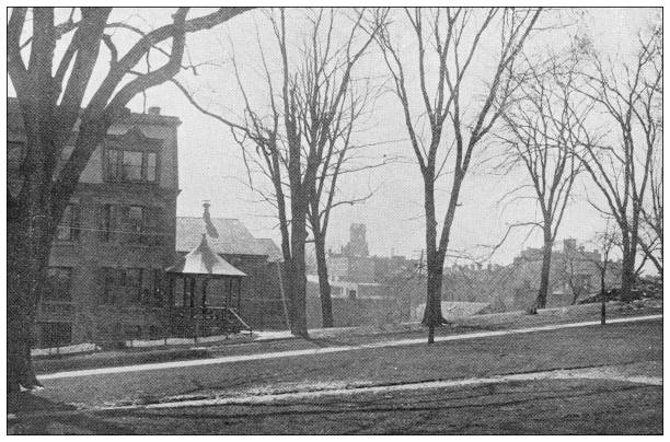 istock Antique image of Hampden County, Massachusetts: Springfield, View from Merrick Park 1796984416