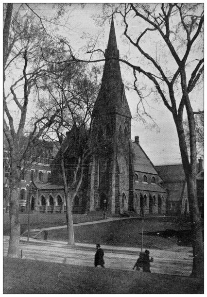 istock Antique image of Hampden County, Massachusetts: Springfield, Church of the Unity 1796986532