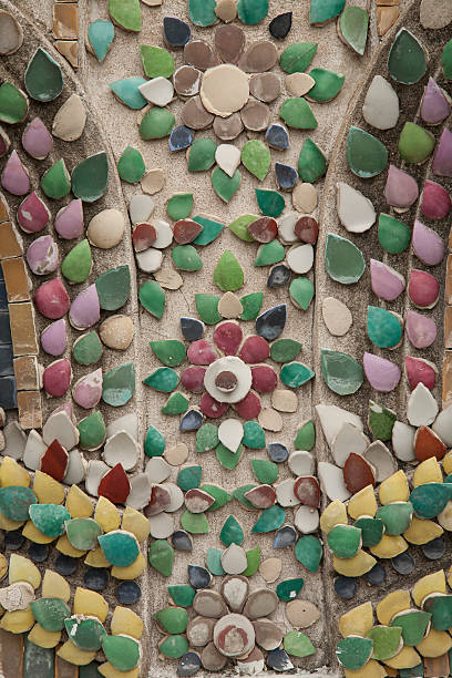 istock Colourful tiles texture on wall in Wat phra kaew 179698699