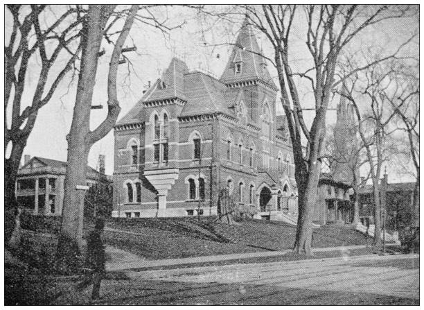 istock Antique image of Hampden County, Massachusetts: Springfield, City Library 1796987062