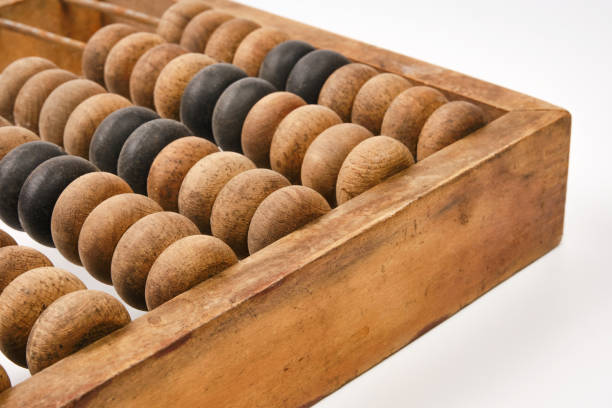 istock Antique wooden abacus isolated on white background. 1796988118