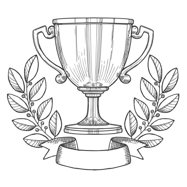 Basic Trophy Drawing 120+ Shiny Number 1 Trophy Drawing Stock Photos, Pictures & Royalty ...