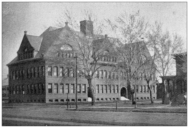 istock Antique image of Hampden County, Massachusetts: Springfield, Buckingham School 1796996483