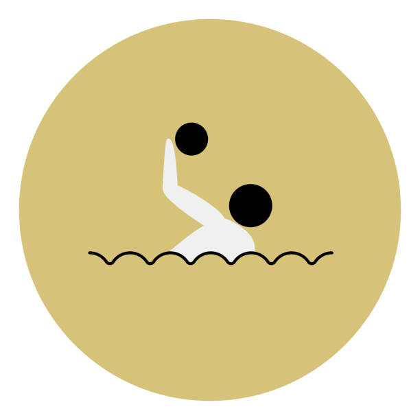 ilustrações, clipart, desenhos animados e ícones de ícone da competição de polo aquático. - water polo swimming symbol computer icon