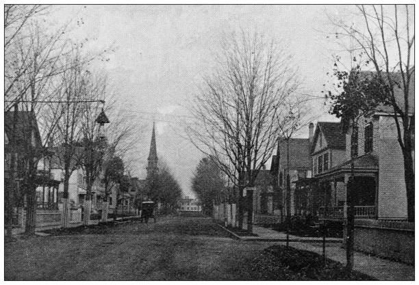 istock Antique image of Hampden County, Massachusetts: Springfield, Florence Street 1797001306