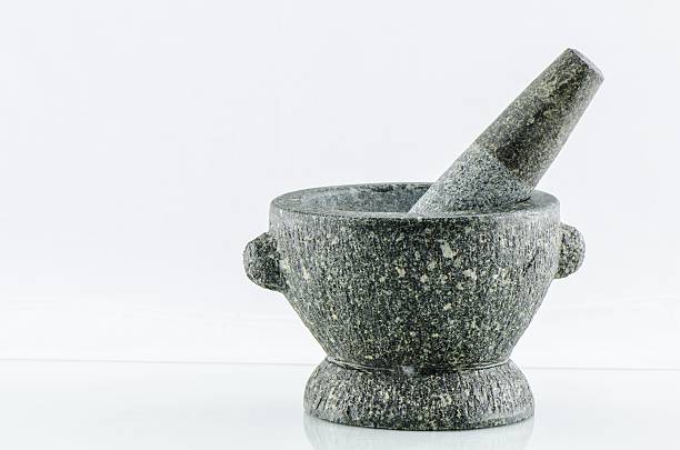 Stone Mortar and Pestle stock photo