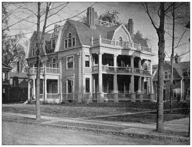 istock Antique image of Hampden County, Massachusetts: Springfield, Residence of H.J. Beebe 1797006669